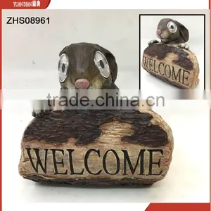 New Arrival Poly Resin Welcome Rabbit Outdoor Light Fixture thumbnail-1