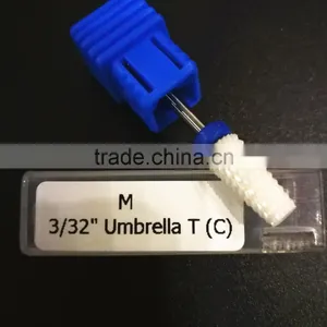 Medium Tapered Ceramic Nail Drill Bits for Nail Drill Machine(Shank Dia: 3/32'') thumbnail-2