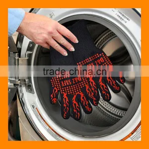 932F Heat Proof Cut Resistant Silicone Hot Surface Handler BBQ Baking Gloves thumbnail-4