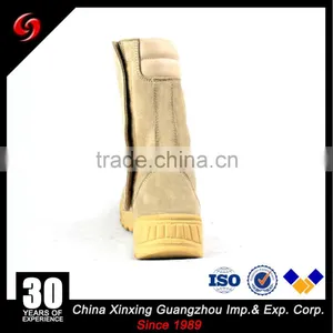 Factory Price Khaki Suede Cow Leather Army Tactical Military Desert Boots With Zipper thumbnail-5