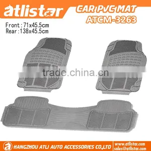 New Design Non Slip 3PCS Full Set Rubber Car Mats ,No Smell High Quality Rubber Car Floor Mats thumbnail-3