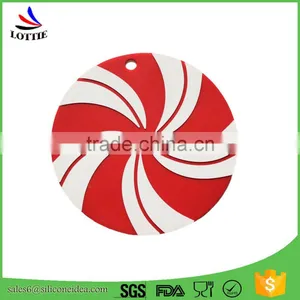 Hot Fashion 100% Food Grade Round Silicone Meal Mat Silicone Insulation Pad thumbnail-1