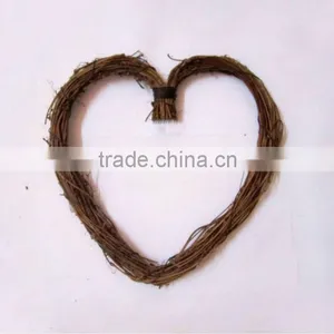 Decorative Rattan Wood Heart Natural thumbnail-1