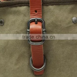 Vintage Casual Cotton Canvas Leather,Mini Haversack, Bookbag ,Mini Shoulder Bag,Kid Haversack,Kid School Bag,Unisex,For Men & Wo thumbnail-4
