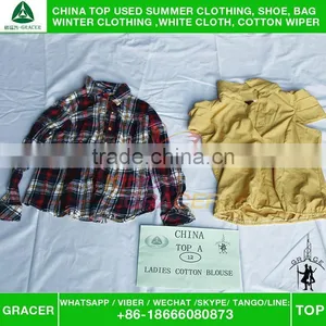 Made In China Stock Brand Name Ladies Cotton Blouse Used Clothes Hot Sale in Usa thumbnail-2