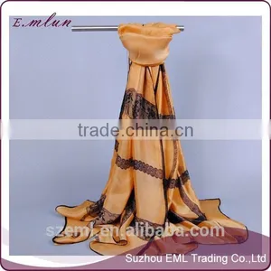 Wholesale Fashion Ladies Handmade Silk Shawl/100% Silk Scarf/infinity Scarf thumbnail-6