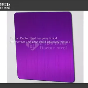 Hi-quality Violet Hairline Stainless Steel Sheet for Decorative Material thumbnail-1