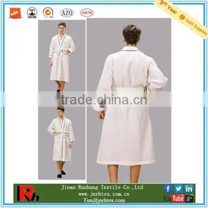 Mens 100% Cotton Waffle Weave Bath Robe thumbnail-1
