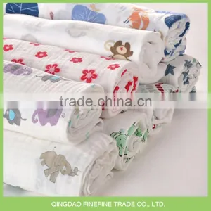 Cheap Soft Bamboo Organic Cotton Fabric Baby Blanket thumbnail-1