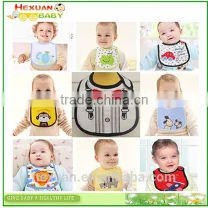 OEM or Stocked Infant Animal Waterproof Knitting Custom Print Bibs for Baby thumbnail-1