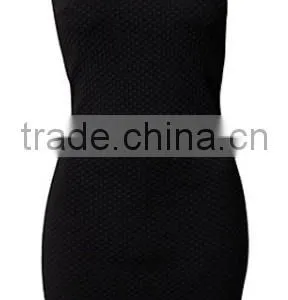 New Fashion Textured Bodycon Dress With Ruffled Backless Hollow Out For Wholesale thumbnail-3