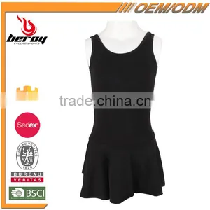 High Quality Wholesale Black Backless Vest Kid Child Dress for Little Girls thumbnail-1