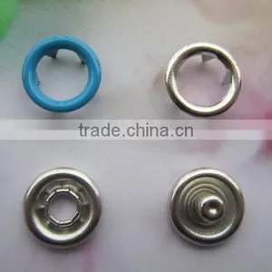 2014 New Style Plating Color Brass Material Baby Ring Style Prong Snap Button, Four Parts Fasteners JS-CR-88 thumbnail-1
