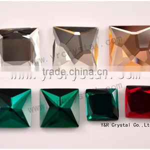 Flat Back Glass Stones Fancy Glass Crystal Square Stones thumbnail-4