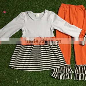 Girls Autumn Clothing Set Casual Patched on Knee Children Wear Fancy Kids Stylish Suits Wholesale Children's Boutique Clothing thumbnail-1