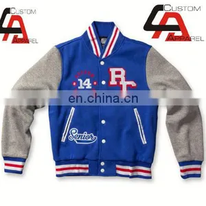 Mens Black Varsity Jacket With White Leather Sleeve Custom Printed Bomber Jacket thumbnail-3