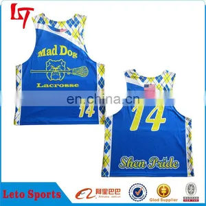 Unisex Mesh Wicking Lacrosse Jersey&Pinnie/Sublimation Lacrosse Reversible Jerseys/Reversible Lacrosse Mesh Pinnies thumbnail-1