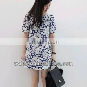 Wholesale Short Sleeve Ladies Daily Beautiful Dress thumbnail-1