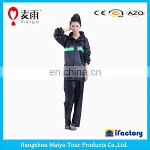 Maiyu Polyester Raincoat With Reflective Tapes thumbnail-5