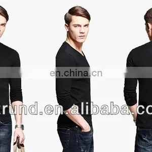 2017 OEM High Quality Mens Long Sleeve 100% Cotton Plain Custom Printing Blank Tshirt thumbnail-3