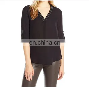 High Quality Ladies New Design Logo Shirt thumbnail-1