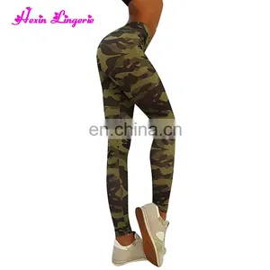Custom Fashion Seamless Sports Printed Camouflage Yoga Pants Saxy Girl thumbnail-4