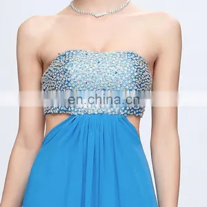 Grace Karin Sexy Beaded Backless Chiffon Ladies Long Evening Party Wear Gowns CL3437-2 thumbnail-4