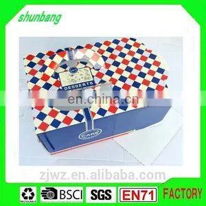 Folding Corrugated Board Navy Color Paper 8 Inch Cake Box With Handle thumbnail-2