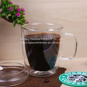 2018 China Wholesale Cheap Double Wall Glass Cup With Handle Ins Popularity Cup For Coffee Milk Juice Mug thumbnail-5