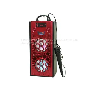 Ready Made Goods Wooden Portable Active Outdoor Party Karaoke Speaker for Home Theatre thumbnail-4