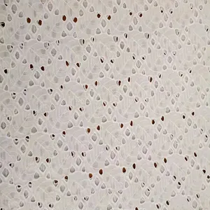 New Design Embroidered Cotton Voile Fabric Lace thumbnail-1