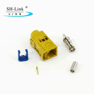 Fakra K Female Crimp Connector Straight for Curry for RG174 RG316 Cable thumbnail-1