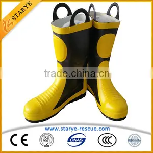 EN 15090 Metal Toe Steel Sole Insulating Waterproof Firefighting Used Fire Boots Quality Choice thumbnail-1