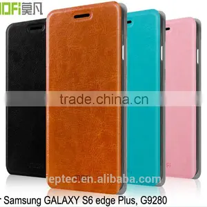 MOFi RUI Series PU Leather Flip Cover for Samsung GALAXY S6 Plus, G9280, TPU Back Cover Case for Samsung GALAXY S6 Edge Plus thumbnail-1