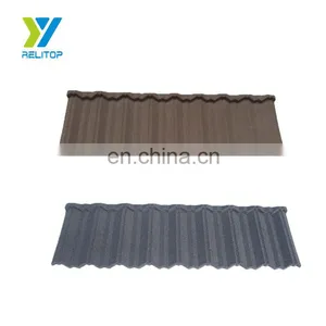 Zinc Steel Roofing Sheets Weight Shingles Stone Coated Colored Roof Tile thumbnail-1