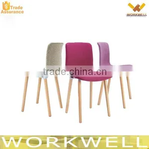 WorkWell Hot Sale Plastic Seat Wooden Frame Dining Chair Kw-P34 thumbnail-1