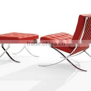Barcelona Chair With Foot Stool American Style Furniture Quality Choice thumbnail-2
