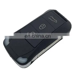 3 Buttons Flip Remote Control Car Key Shell Cover Case Fob For Porsche Key Cayenne 2004-2011 thumbnail-2