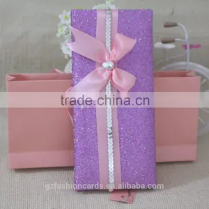 2016 New Product Glitter Fancy Greeting Wedding Cards thumbnail-3
