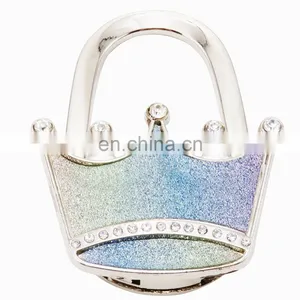 Crown Shape Portable Metal Foldable Bag Purse Hook Handbag Hanger Holder Shell Bag Folding Table Hook thumbnail-1