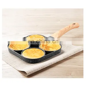 Nonstick 4 Round Holes Egg Pancake Aluminum Skillet Fry Pan thumbnail-5