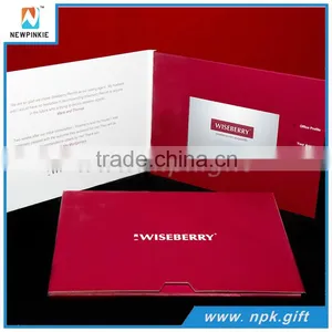 2016 China New Business Gift Paper Crafts Invitation Card 7 Inches Lcd Video Brochure thumbnail-5