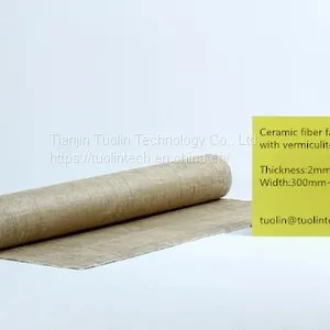 Ceramic Fiber Fabric With Vermiculite Coating thumbnail-2