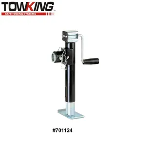 TOWKING Male Tubular Mount 5000lbs 10'' Lift Agricultural Trailer Jacks Top Wind Trailer Jack thumbnail-1