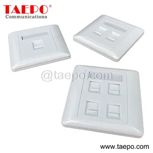 Sample Free 86x86mm AP Style 1port 2 Port 4 Port RJ45 Modular Keystone Jack Network Wall Faceplate Outlet thumbnail-1