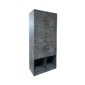 Modern New Model Four Color Mixed Cabinets HPL Compact Laminate Gym Locker With Key Lock Convenient Storage Locker thumbnail-2