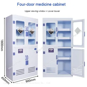 Multi-functional PP Storage Cabinet for Acid Base and Corrosives, Versatile Polypropylene Lab Safety Furniture for University Research Centers thumbnail-5