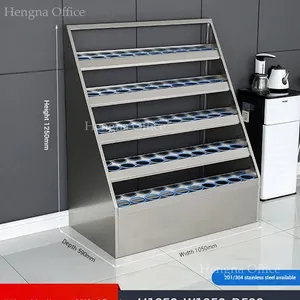 Factory Supply 30 Position Stainless Steel Cup Organizer With Non-Slip Rings, Office Personal Belongings Locker W650xD590xH1250mm thumbnail-5