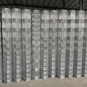 High Tensile Galvanized Steel Customized Sustainable Wholesale Farm Fence Woven Cattle Fence Mesh thumbnail-1