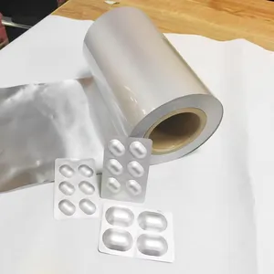 20 Micron Medicinal Aluminum Foil Roll for Cold Formed Blister Packaging With PVC Coating thumbnail-3